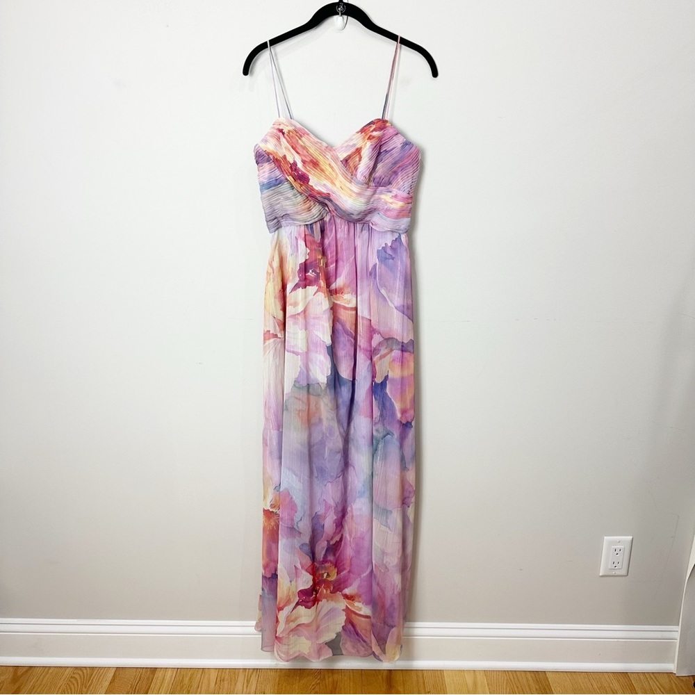 Eliza J Floral Maxi Dress - Purple and Pink - Picture 2 of 8